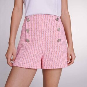 Maje Tweed Style High rise shorts